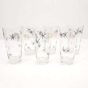 Vintage Dining Mcm Federal Glass Highball Atomic Glasses Poshmark